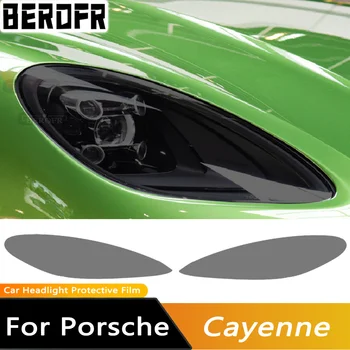 Оттенок Фар Автомобиля Черная Защитная Пленка Защитные Прозрачные Наклейки TPU Для Porsche Cayenne 2019 Panamera Macan Аксессуары