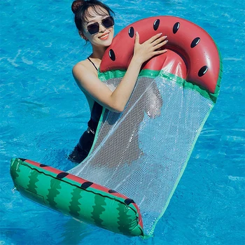 Складной плавающий водяной гамак с фруктами, шезлонг, водные игрушки, надувная плавающая кровать, кресло-кровать для летнего бассейна, водяной гамак-кровать