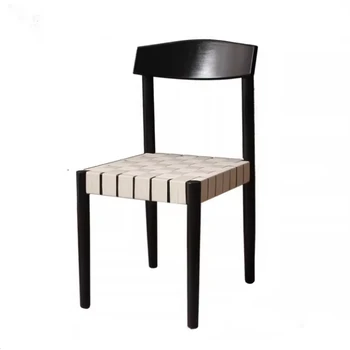 Обеденные стулья из скандинавского дерева Черного цвета, уникальные стулья для отдыха в саду, Минималистичные стулья для ожидания, Прозрачные украшения интерьера гостиной