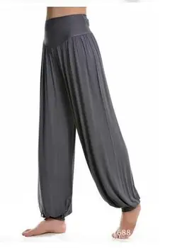 1 шт./лот, женские шаровары, модальные однотонные длинные брюки для танца живота, широкие брюки в стиле бохо JustSaiyan