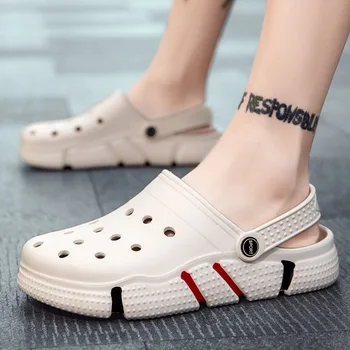 2023 Обувь Dongdong Мужские трендовые уличные тапочки Персонализированные тапочки двойного назначения Домашние противоскользящие летние Новые пляжные сандалии