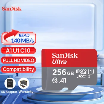 Sandisk A1 TF Карта Ultra Micro SD 128 ГБ 64 ГБ 256 ГБ 512 ГБ 1 ТБ A2 Карта SD /TF Флэш-Карта Карта Памяти microSD для Телефона Camare Drone