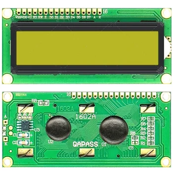 3,3 В 16*2-символьный ЖК-дисплей LCM 1602 16X2 162 Желто-Зеленый Дисплей HD44780 Желто-Черный Световой Символ Для 51 STM32 R3