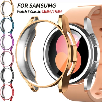 ТПУ Чехол для Samsung Galaxy Watch 6 Classic 43 мм 47 мм Универсальный Бампер Чехол Watch6 Classic SmartWatch Защитная Рамка