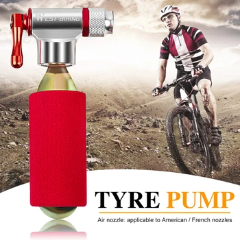Портативный мини-велосипедный насос Прочный алюминиевый MTB CO2-инфлятор для баскетбола, футбола, велосипедного снаряжения и аксессуаров