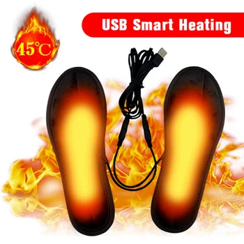 Инновационные USB-стельки для обуви с подогревом, Грелка для ног, Коврик для носков, Нагревательные стельки, Моющийся теплый коврик, Термальные стельки Унисекс XA231Q