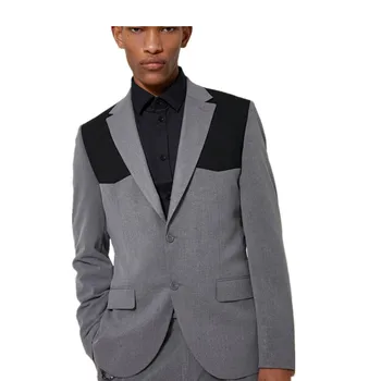 Модный дизайн Мужской костюм Costume Homme Slim Fit, комплект деловых костюмов из 2 предметов, смокинг жениха для свадьбы (блейзер + брюки)