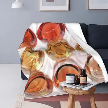 Бокалы для розового вина, ультрамягкое одеяло из микрофлиса, симпатичная переносная защита от полива в спальне