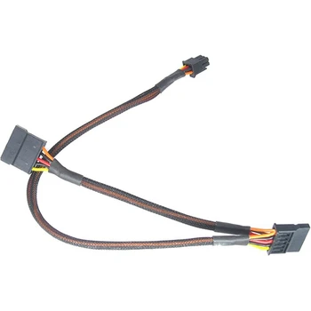 2X маленьких кабеля питания SATA 6P к разветвителю 15P Шнур для DELL Vostro 3650 3653 3655 для настольного компьютера HDD SSD Кабель питания