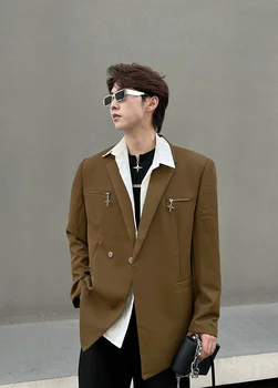 yu014 Модные мужские пальто и куртки 2023 для подиума, роскошный европейский дизайн, мужская одежда для вечеринок