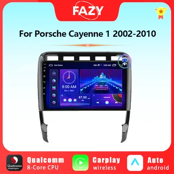 FAZY Android Автомагнитола для Porsche Cayenne 1 2002-2010 Мультимедийный Видеоплеер 2 Din Навигация Carplay DVD Головное Устройство Стерео