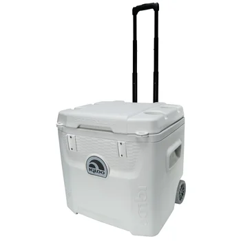 5-дневный морской Ледяной сундук-холодильник 52 Qt с колесами, коробка-холодильник для кемпинга, коробка-холодильник для кемпинга