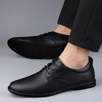 мужская деловая обувь, оксфорды на шнуровке, классическая мужская обувь для свадебной вечеринки, повседневная деловая обувь, Официальная офисная рабочая обувь, мужская