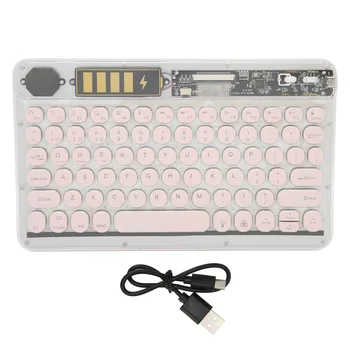 Беспроводная клавиатура Bluetooth с красочной подсветкой, 10-дюймовая аккумуляторная батарея для телефона, ноутбука, планшета