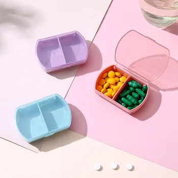 2 Сетки, Мини-дорожный контейнер для таблеток, Органайзер для хранения лекарств, Дозатор таблеток, Независимая Решетчатая коробка для лекарств