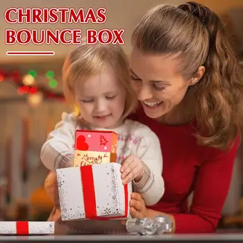 Рождественская коробка для прыжков с сюрпризом Подарочная коробка Сделай Сам Складная Бумажная коробка Деньги на День Рождения Свадебный Сюрприз Коробка для прыжков на Рождество E9z8