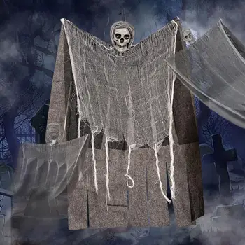 Подвесной Скелет Призрак Жуткий Декор Дома С Привидениями Реалистичный Хэллоуин Подвесные Призраки Мрачные Жнецы для Легкой Установки Grim