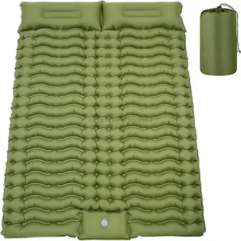 Коврик для сна на открытом воздухе, надувной матрас для кемпинга с подушками, коврик для путешествий, складная кровать, Сверхлегкая воздушная подушка для пеших прогулок