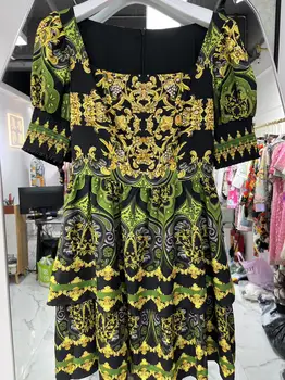 DC6450 Высококачественное Новое Модное Женское платье 2023 года, роскошное платье известного бренда европейского дизайна в стиле вечеринки