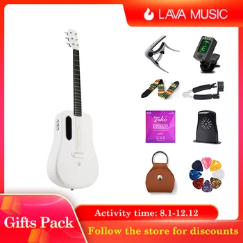 LAVA ME 2 FreeBoost Гитара из углеродного волокна Гитара Акустический электроинструмент 36 дюймов Дорожная ЛАВОВАЯ МУЗЫКА с сумкой/медиатором/ USB-кабелем