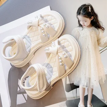 Повседневные сандалии для девочек, летняя обувь принцессы
