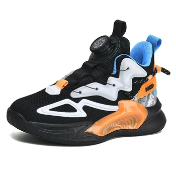 Баскетбольная обувь для мальчиков, повседневная обувь для девочек, противоскользящие осенние детские кроссовки, удобная детская студенческая обувь с дышащей сеткой