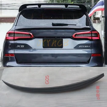 Для BMW X5 G05 2019 -2023 Задний спойлер багажника из углеродного волокна/Глянцевый черный выступ средней части крыла задней двери