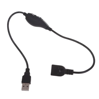 USB-кабель 5 В с переключателем включения / выключения Удлинителя кабеля для USB-лампы, вентилятора, линии питания, прочного адаптера, светодиодного диммера