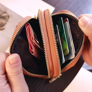 Новый тканевый кошелек для монет, женский кошелек на одинарной и двойной молнии, маленький кошелек, сумка для ключей, дорожная карта, модные Женские винтажные сумки для монет