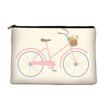 Мультяшная Велосипедная косметичка, холщовая сумка-органайзер для туалетных принадлежностей, подарок подружке невесты, переносная сумка для путешествий