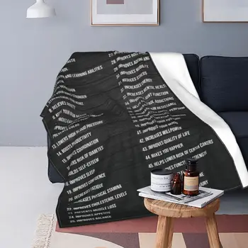 50 Причин потренироваться Ультрамягкое одеяло из микрофлиса, современное теплое антипригарное покрытие для кемпинга