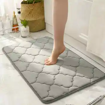 Впитывающий и нескользящий коврик для пола, коралловый бархат в ванной, для ног на кухонном ковре, дверной коврик белого цвета