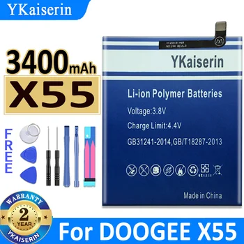 Аккумулятор YKaiserin емкостью 3400 мАч для сменных аккумуляторов DOOGEE X 55 X55 + Номер для отслеживания Bateria
