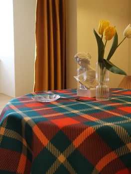 Скатерть в европейском стиле, ткань для гостиной, скатерть для обеденного стола, анти-обжигающий хлопчатобумажный коврик для стола, круглый