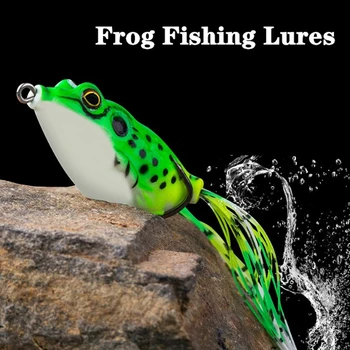Мягкая рыболовная приманка Frog с двойными крючками, искусственная приманка Frog Tool