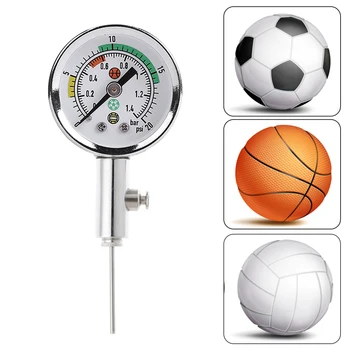 Манометр для футбольного мяча Air Watch Баскетбольные футбольные Волейбольные барометры Портативные с клапаном выпуска воздуха Надувные инструменты