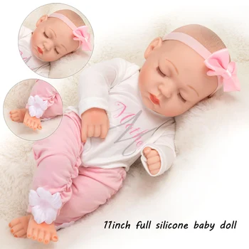 11-Дюймовая реалистичная кукла для новорожденных, реалистичная виниловая кукла-Реборн, Игрушки для детской кроватки, Игрушки для сна малышей