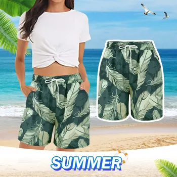 Гавайские плавки для пляжной одежды Шорты с 3D принтом Свободные брюки Дышащие Шорты Женские наряды для отпуска Pantalones Cortos