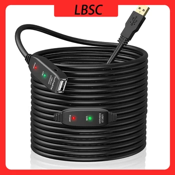 Кабель для печати LBSC 5m USB2.0 Активный Ретранслятор Мужчина к Женщине Длинные Кабели Квадратный Порт Усилитель Сигнала Камеры Видеоконференции