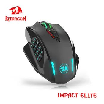 REDRAGON Impact Elite M913 RGB USB 2.4G Беспроводная игровая мышь 16000 точек на дюйм 16 кнопок Программируемая эргономичная для геймерских мышей ПК