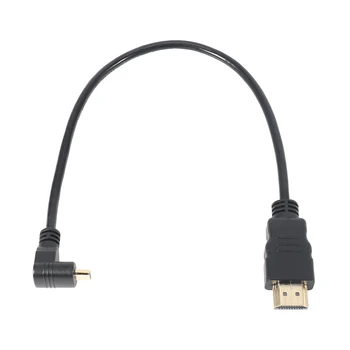 30-сантиметровый разъем Micro-HDMI под прямым углом к разъему HDMI (90 градусов) - Поддерживает 4k (тип B)