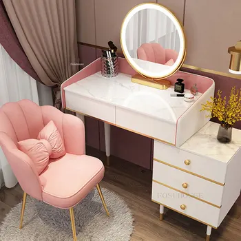 Комоды в Скандинавском стиле Легкий Роскошный Зеркальный Комод для хранения вещей Минималистичный Современный Туалетный столик Шкаф для хранения мебели для одной спальни