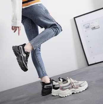 Весенне-осенняя брендовая дизайнерская повседневная обувь из сетчатого материала, женские дышащие кроссовки для бега, удобные универсальные кроссовки на плоской подошве