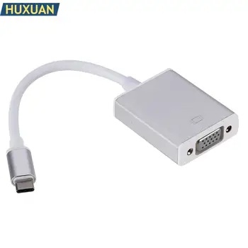 Высококачественный Full HD 1080P Кабель Type C USB-VGA 15Pin-адаптер USB-C 3.1 VGA 10 Гбит/с Адаптер для MacBook PC Новый