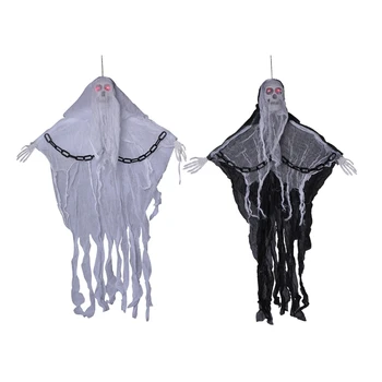 Украшение-призрак на Хэллоуин-Призрак-украшение с подвеской для вечеринки со звуком ужасов W3JE