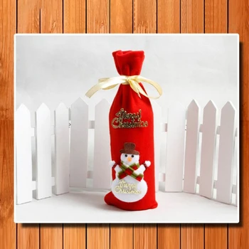 Рождественская сумка для бутылок вина, подарок Санта-Клауса, чехол для конфет, Рождественский фестиваль, украшение для вечеринки, органайзер для дома, принадлежности