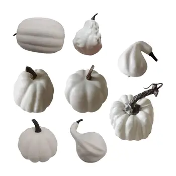 8 шт. искусственных овощей для Хэллоуина, Многоцелевой орнамент, праздничное украшение, мини-поддельные тыквы для кухни, фермерского дома