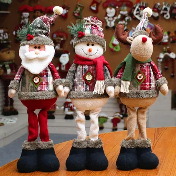Рождественские декоративные рождественские куклы Северный олень Снеговик Санта Клаус Стоящая кукла Новогоднее украшение Рождество С Рождеством 2023