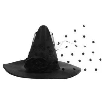 Шляпа ведьмы, широкая складная остроконечная кепка, реквизит для танцевальной вечеринки для детей