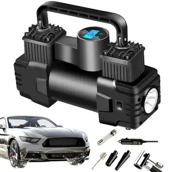 Воздушный насос для автомобильных шин, портативный воздушный насос, Воздушный компрессор для автомобильных шин, накачка шин для грузовиков с цифровым манометром и светодиодной подсветкой